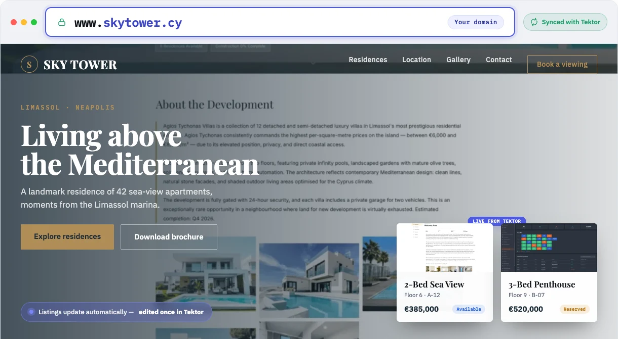 Your brand, your domain, your design